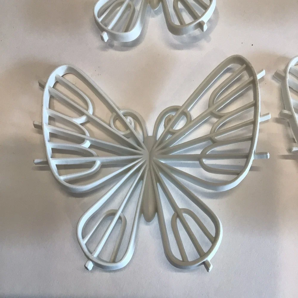 Vintage Burwood Wall Plaque Butterflies #2093 Home Decor 1970s Retro Cottage